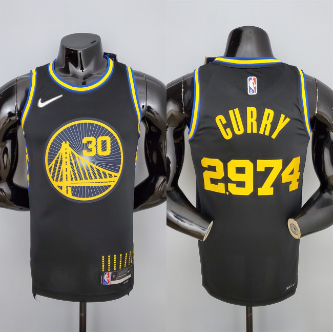 Stephen Curry Golden State Warriors 75th Anniversary Swingman Jersey Black