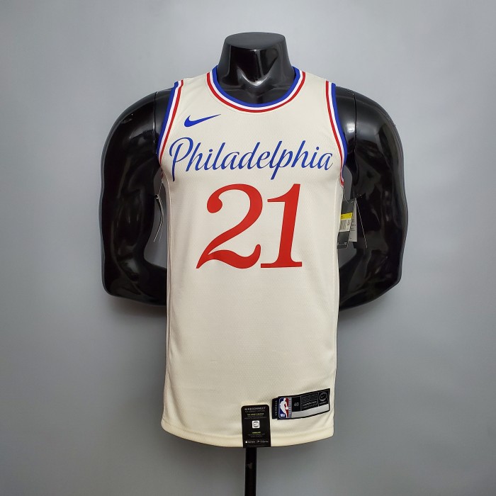 Joel Embiid Philadelphia 76ers City Limited Edition Swingman Jersey Beige