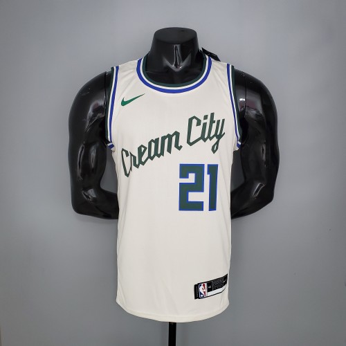 Jrue Holiday Milwaukee Bucks Swingman Jersey Beige