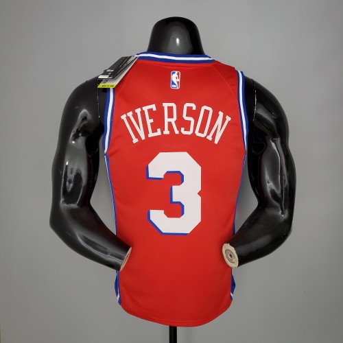 Allen Iverson Philadelphia 76ers 2020/21 Swingman Jersey Themed Red