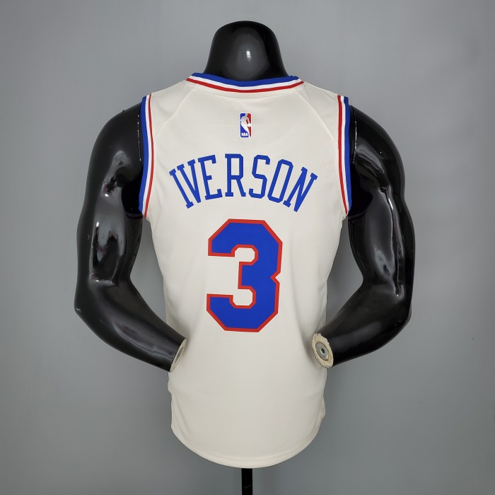 Allen Iverson Philadelphia 76ers Bonus Edition 2020/21 Swingman Jersey Off-White