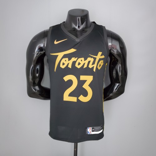 Fred VanVleet Toronto Raptors 2020/21 Swingman Jersey Black Gold