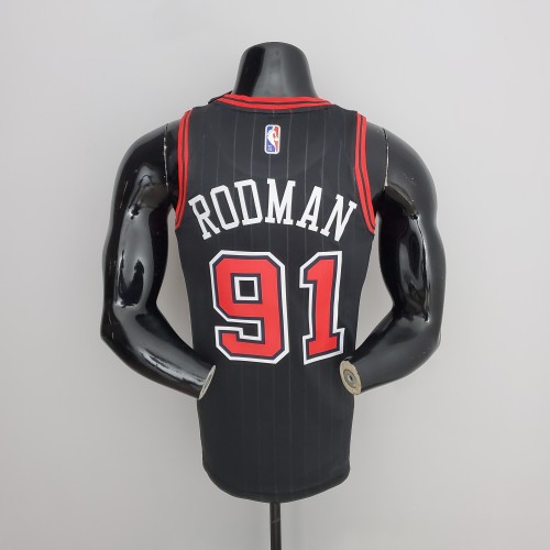Dennis Rodman Chicago Bulls 75th Anniversary Swingman Jersey Flyers Black