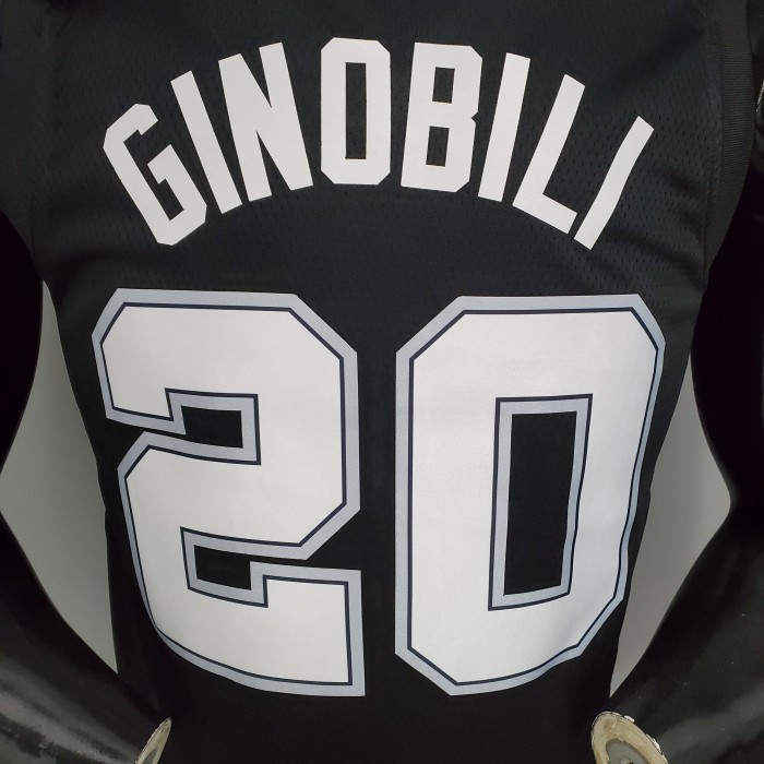 Manu Ginobili San Antonio Spurs City Edition Swingman Jersey Black