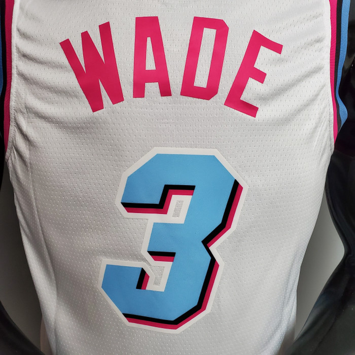 Dwyane Wade Miami Heat V-neck Swingman Jersey White