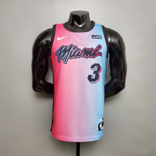 Dwyane Wade Miami Heat Swingman Jersey Pink Blue