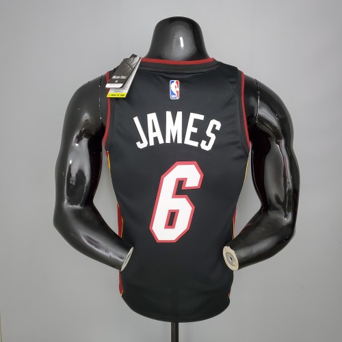 LeBron James Miami Heat Swingman Jersey Black