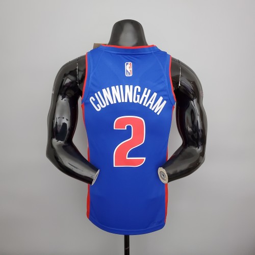 Cade Cunningham Detroit Pistons 75th Anniversary Swingman Jersey Blue
