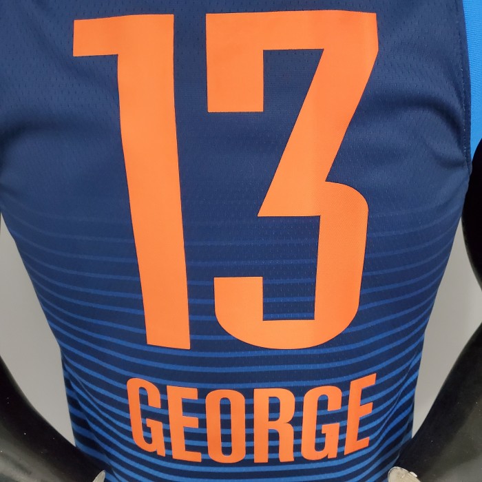 Paul George Oklahoma City Thunder Swingman Jersey Blue Stripes