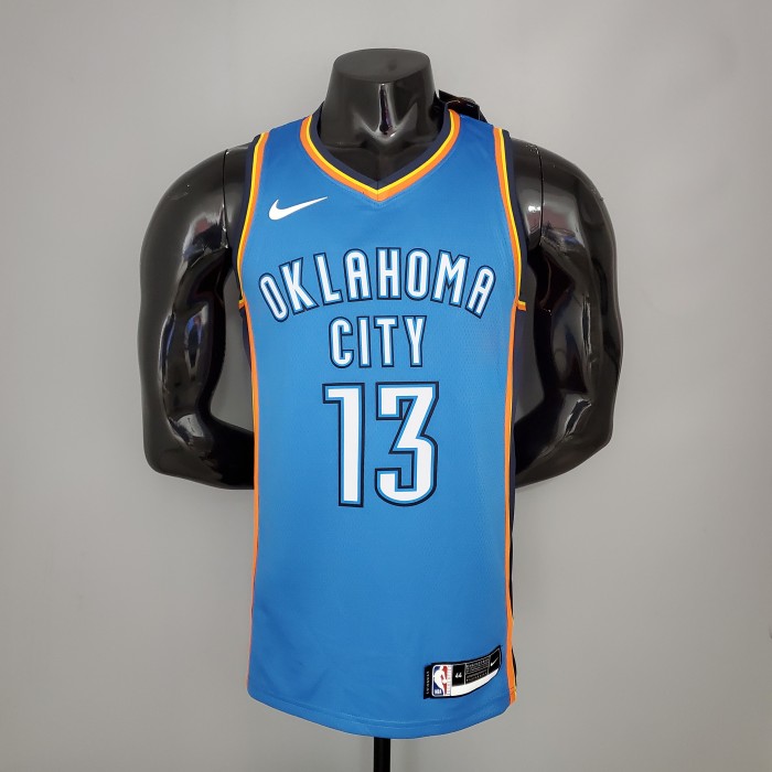 Paul George Oklahoma City Thunder Swingman Jersey Blue