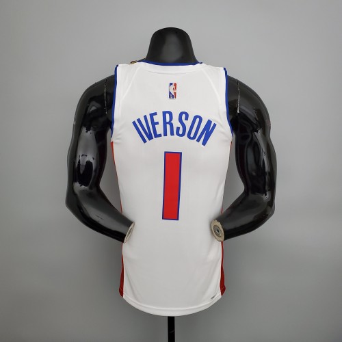 Allen Iverson Detroit Pistons 75th Anniversary Swingman Jersey White