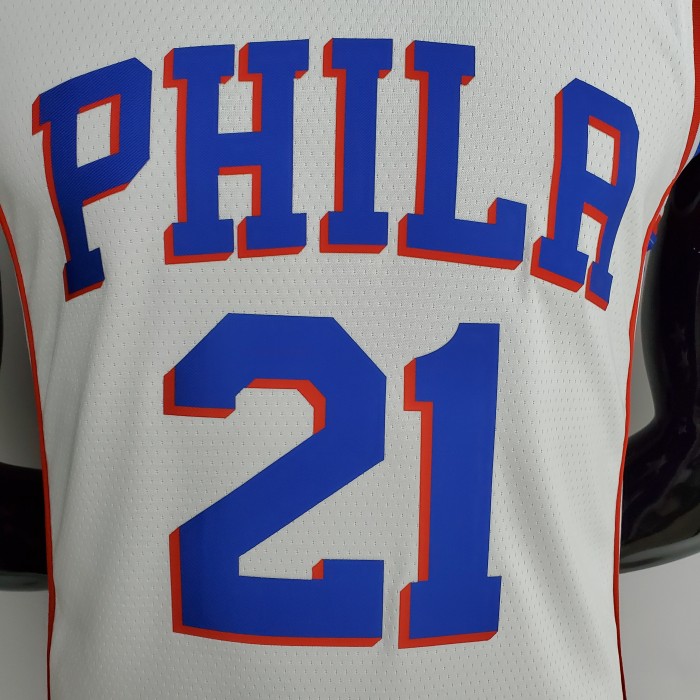 Joel Embiid Philadelphia 76ers 75th Anniversary Swingman Jersey White