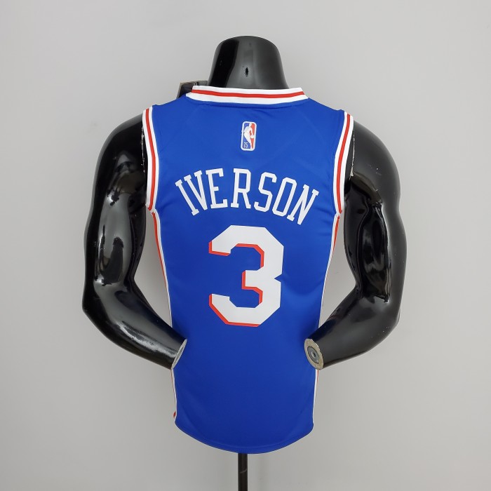 Allen Iverson Philadelphia 76ers 75th Anniversary Swingman Jersey Blue