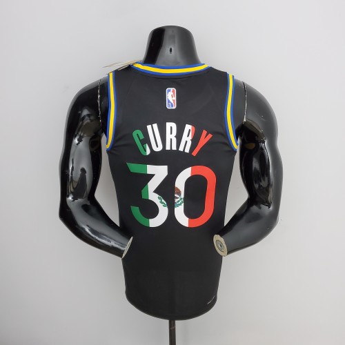 Stephen Curry Golden State Warriors 75th Anniversary Swingman Jersey Mexico Edition Black