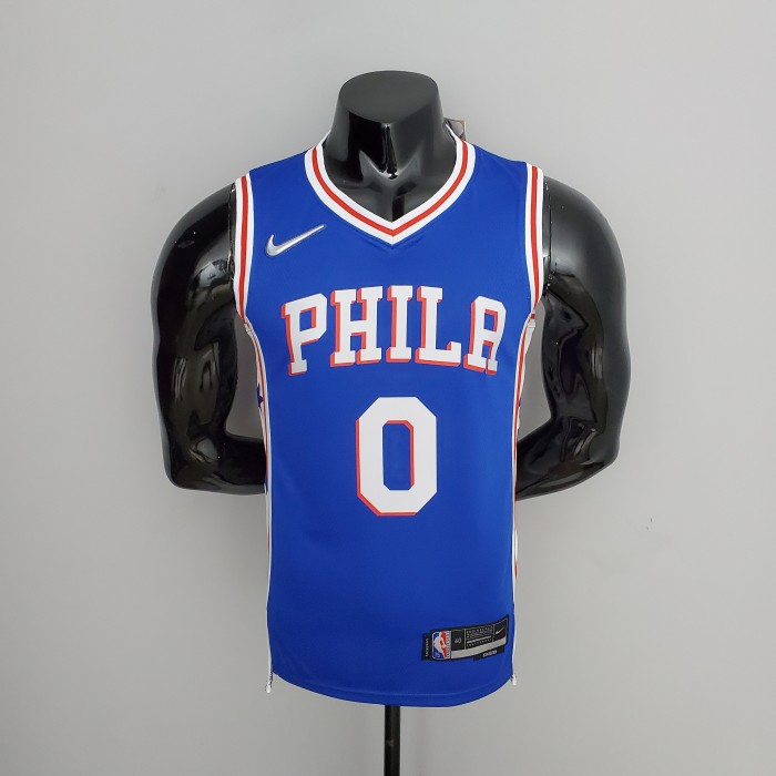 Tyrese Maxey Philadelphia 76ers 75th Anniversary Swingman Jersey Blue