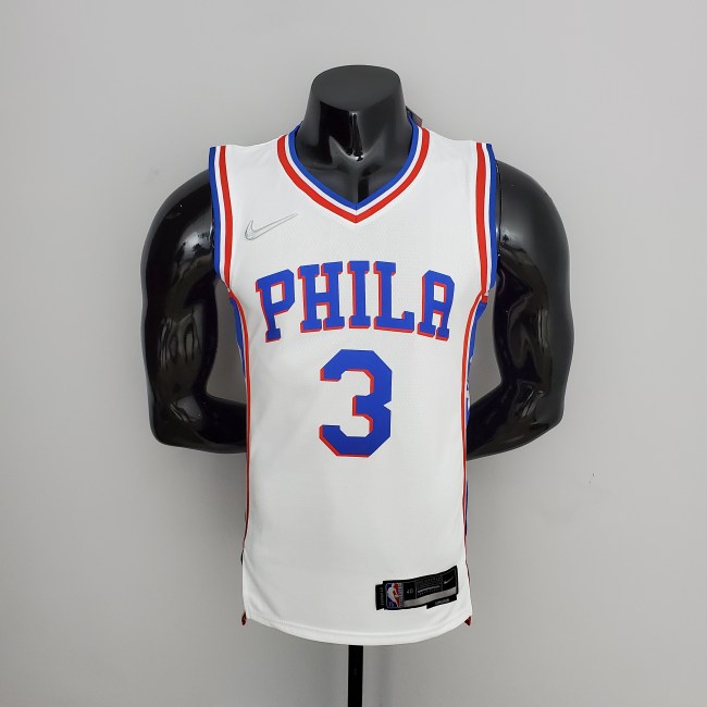 Allen Iverson Philadelphia 76ers 75th Anniversary Swingman Jersey White