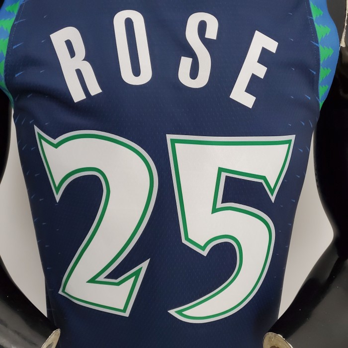 Derrick Rose Minnesota Timberwolves 75th Anniversary 2022 Swingman Jersey Blue