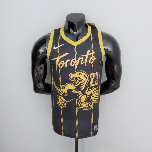 Fred VanVleet Toronto Raptors 2022 City Edition Swingman Jersey Black Gold