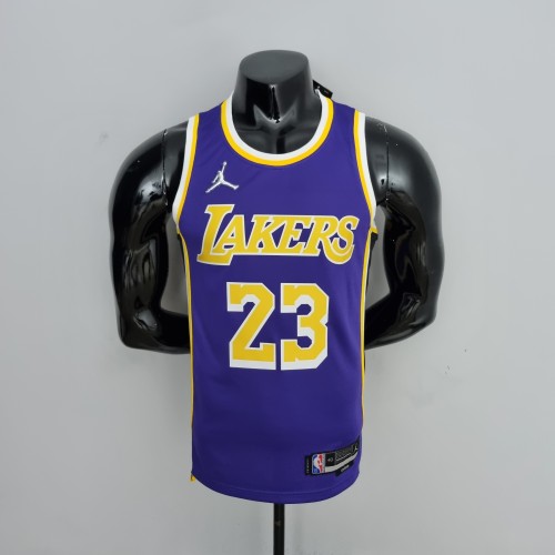 LeBron James Los Angeles Lakers 75th Anniversary Swingman Jersey Purple