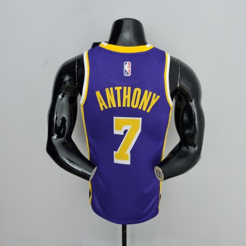Carmelo Anthony Los Angeles Lakers 75th Anniversary Swingman Jersey Purple