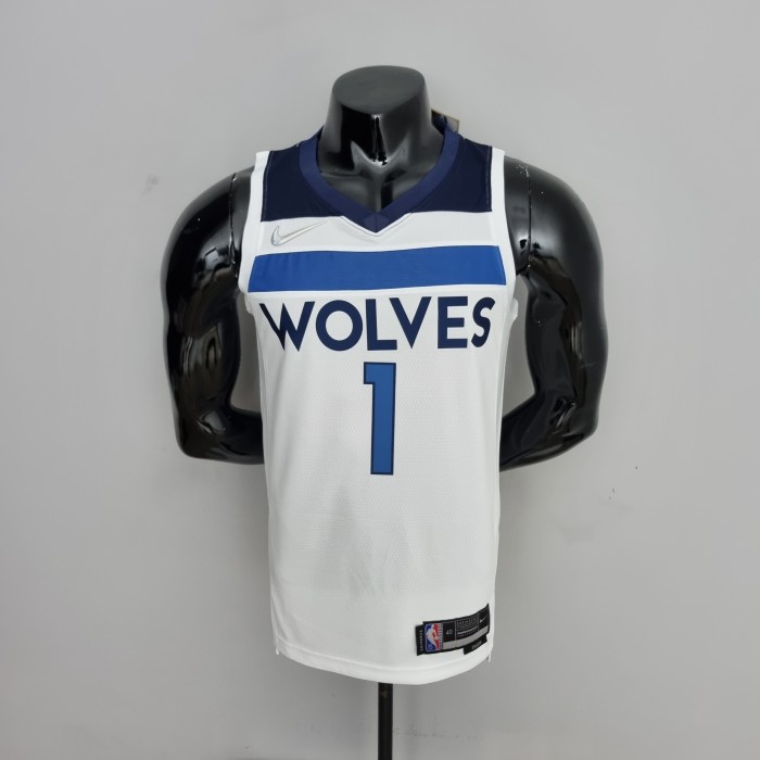 Anthony Edwards Minnesota Timberwolves 75th Anniversary Swingman Jersey White