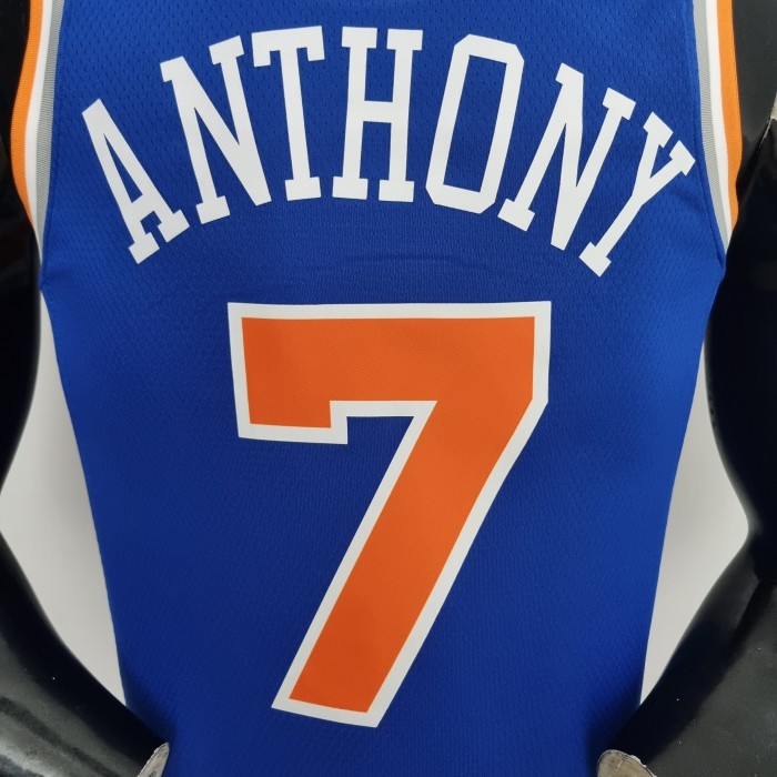 Carmelo Anthony New York Knicks 75th Anniversary Swingman Jersey Blue