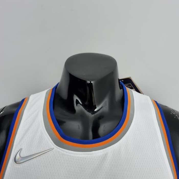 RJ Barrett New York Knicks 75th Anniversary Swingman Jersey White