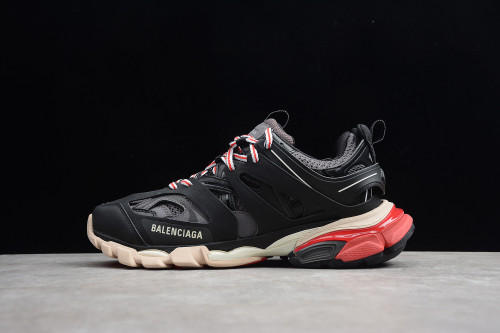 Balenciaga Tess S. Gomma Trek Low Top Sneakers Black Red ECBA8004281