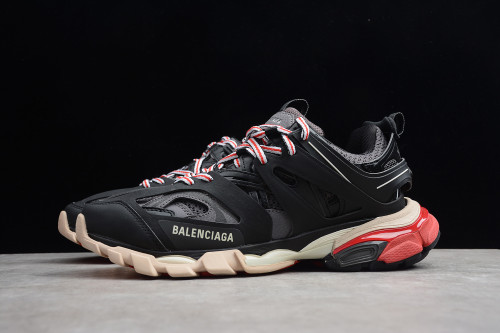 Balenciaga Tess S. Gomma Trek Low Top Sneakers Black Red ECBA8004281