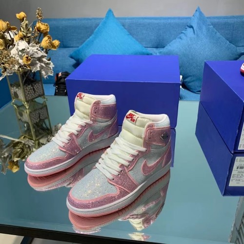 Air Jordan 1 Diamond DIY Pink