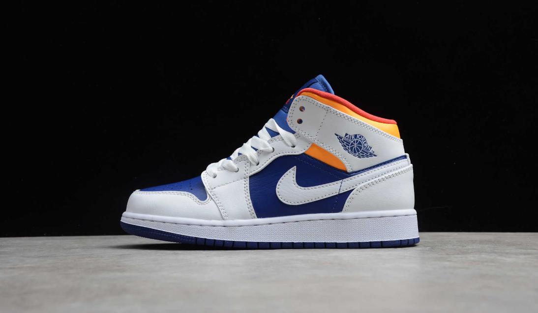 Air Jordan 1 Mid White Laser Orange 