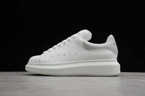 Alexander McQueen White Silver Sneakers