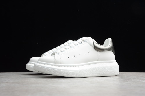 Alexander McQueen White Silver Inside Heighten Sneakers