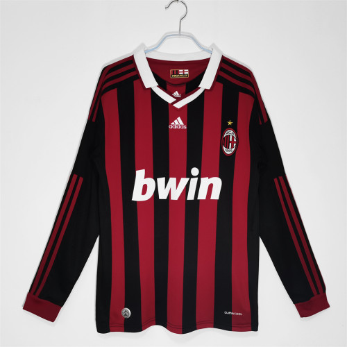 AC Milan Home Long Sleeve Retro Jersey 2009/10