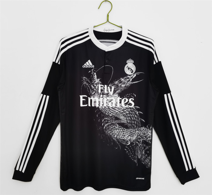 Real Madrid Third Long Sleeve Retro Jersey 2014/15