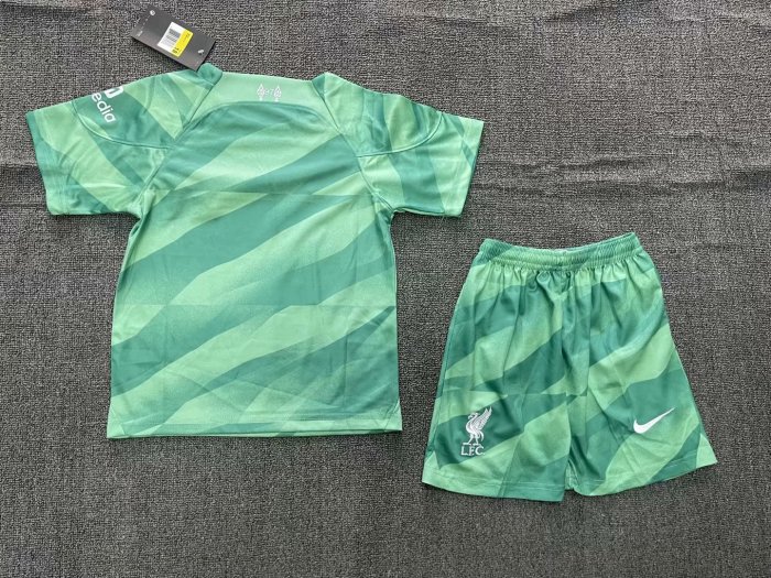 Liverpool Kids Goalkeeper Jersey 23/24 Green