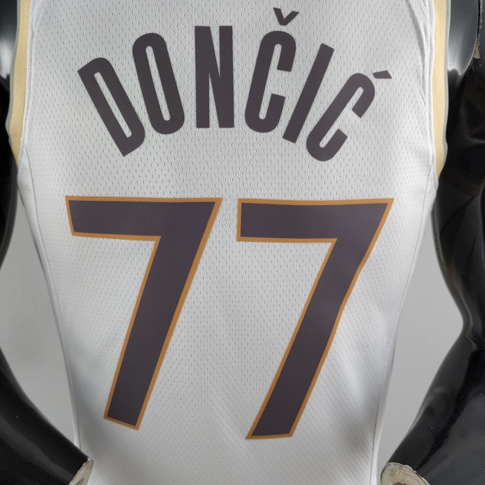 Luka Doncic Dallas Mavericks City Edition White Swingman Jersey