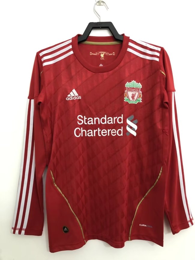 Liverpool Home Long Sleeve Retro Jersey 2010/11