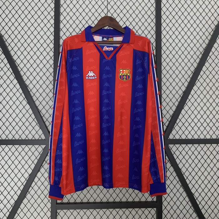 Barcelona Home Long Sleeve Retro Jersey 1996/97