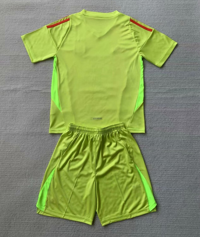 Italy Euro 2024 Goalkeeper Kids Suit Green