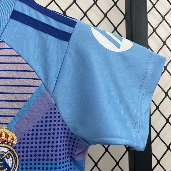 Real Madrid Goalkeeper Kids Suit 24/25 Blue