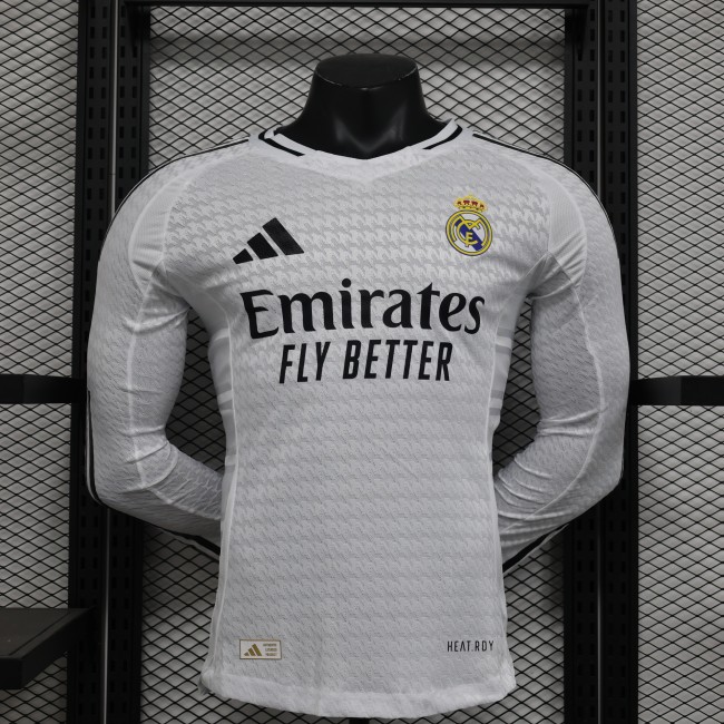 Real Madrid Home Player Long Sleeve Jersey 24/25