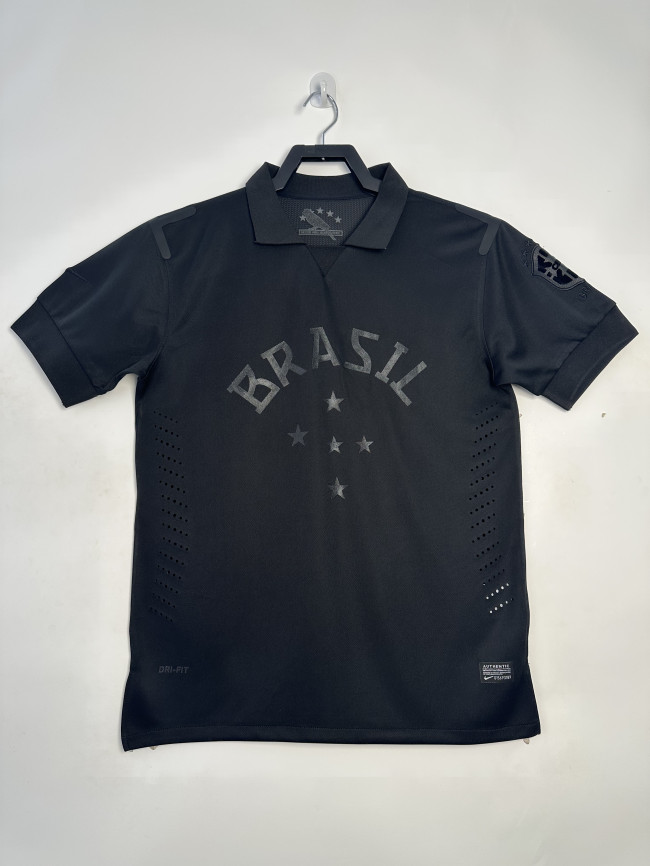 Brazil Black Retro Jersey 2013/14