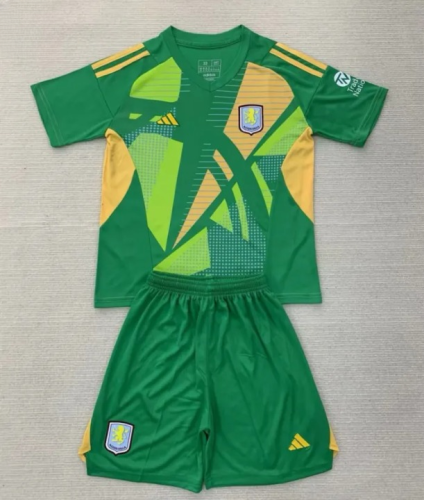 Aston Villa Goalkeeper Kids Suit 24/25 Green