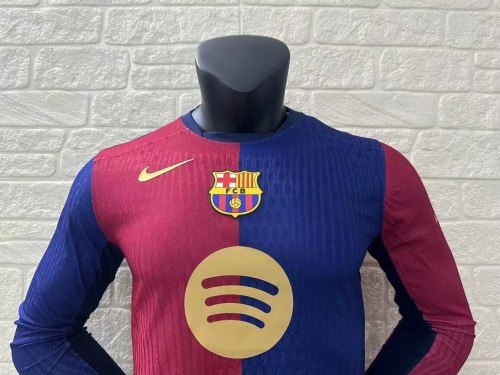 Barcelona Home Player Long Sleeve Jersey 24/25