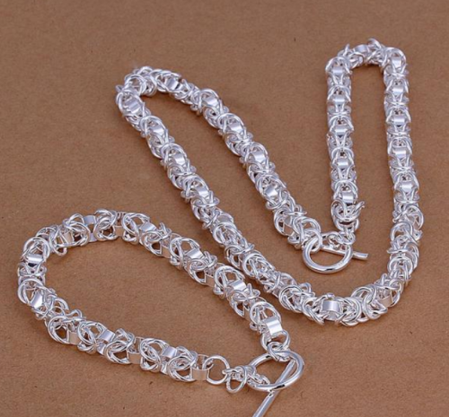 High grade 925 sterling silver Leading TO piece - Men jewelry set Bracelet necklace