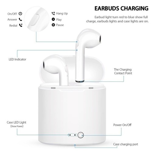 Portable Mini Bluetooth Earbuds Wireless Headphones Bluetooth Headset Wireless Earphones with Charging Case