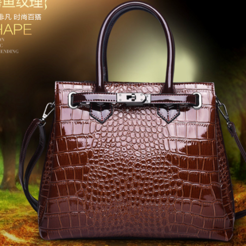 Fashion Crocodile Pattern Ladies Buckle Handbags Luxury Handbag Women Bags Designer Large Capacity Women Shoulder Briefcase