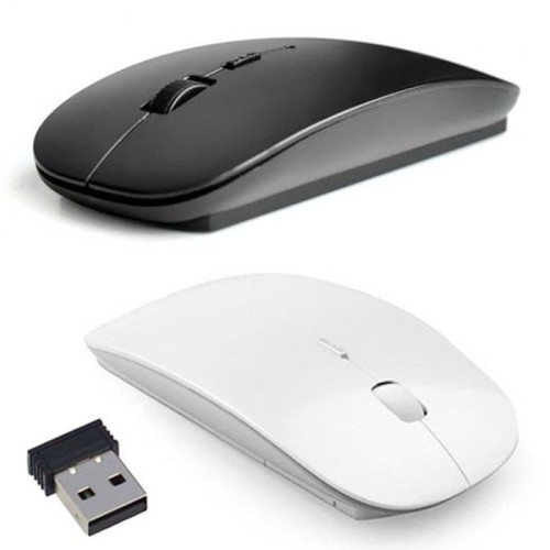 New Arrival Fashion Ultra Thin Slim 2.4 GHz USB Wireless Optical Mouse Mice Receiver For Computer PC Laptop