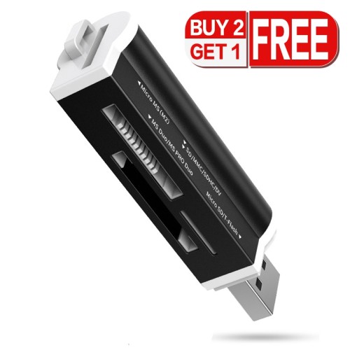 ( BUY 2 GET 1 FREE ) High Speed Multi USB 2.0 All In One Memory Card Reader for Micro SD T-Flash MMC SDHC MS PRO DUO TF M2 Memory StickBY